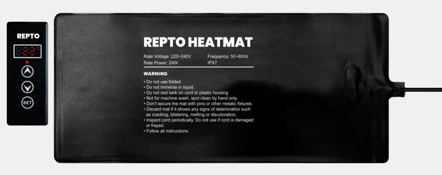 Repto - Heat Mat With Thermostat 24W 45X20 CM