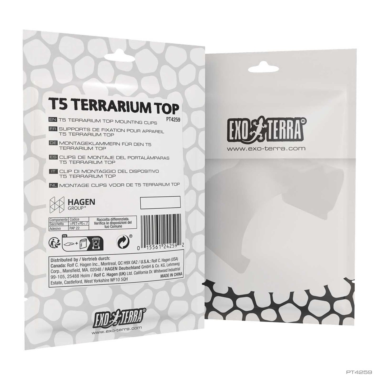 Exo Terra - T5 Terrarium Top bevestigingsklemmen