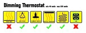 HabiStat - Dimming Thermostat, High Range, 600 Watt