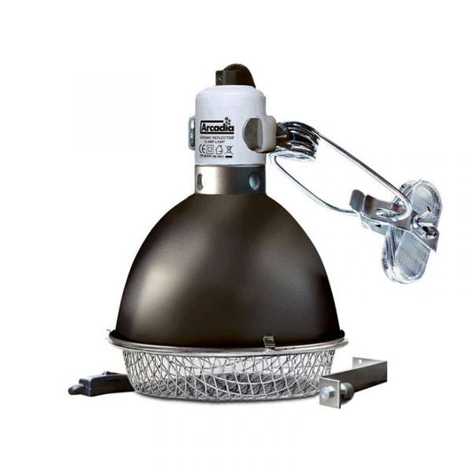 Arcadia - Ceramic reflector clamp lamp Graphite Grey E27 [ Ø140 mm ]