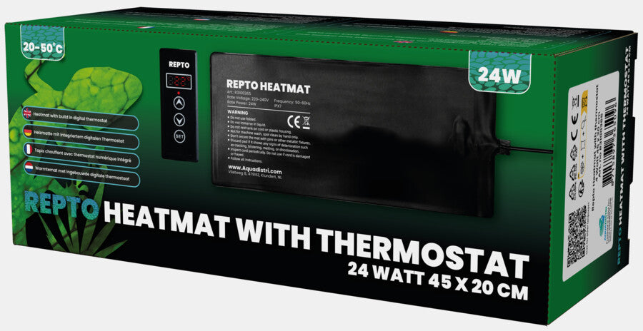 Repto - Heat Mat With Thermostat 24W 45X20 CM
