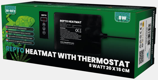 Repto - Heat Mat With Thermostat 8W 20X15 CM